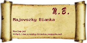 Majovszky Bianka névjegykártya